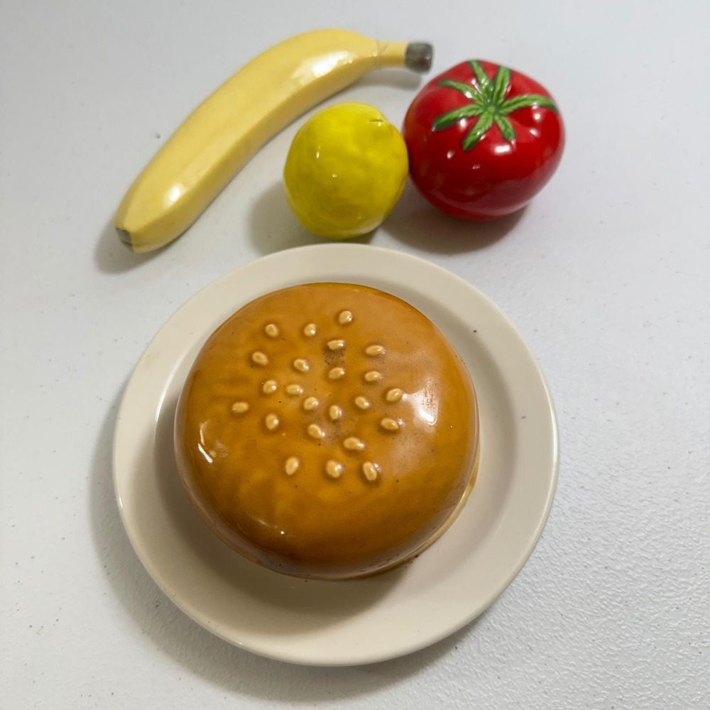 VTG Homer Laughlin Best China TD 1110 Ceramic Tomato lemon banana hamburger set
